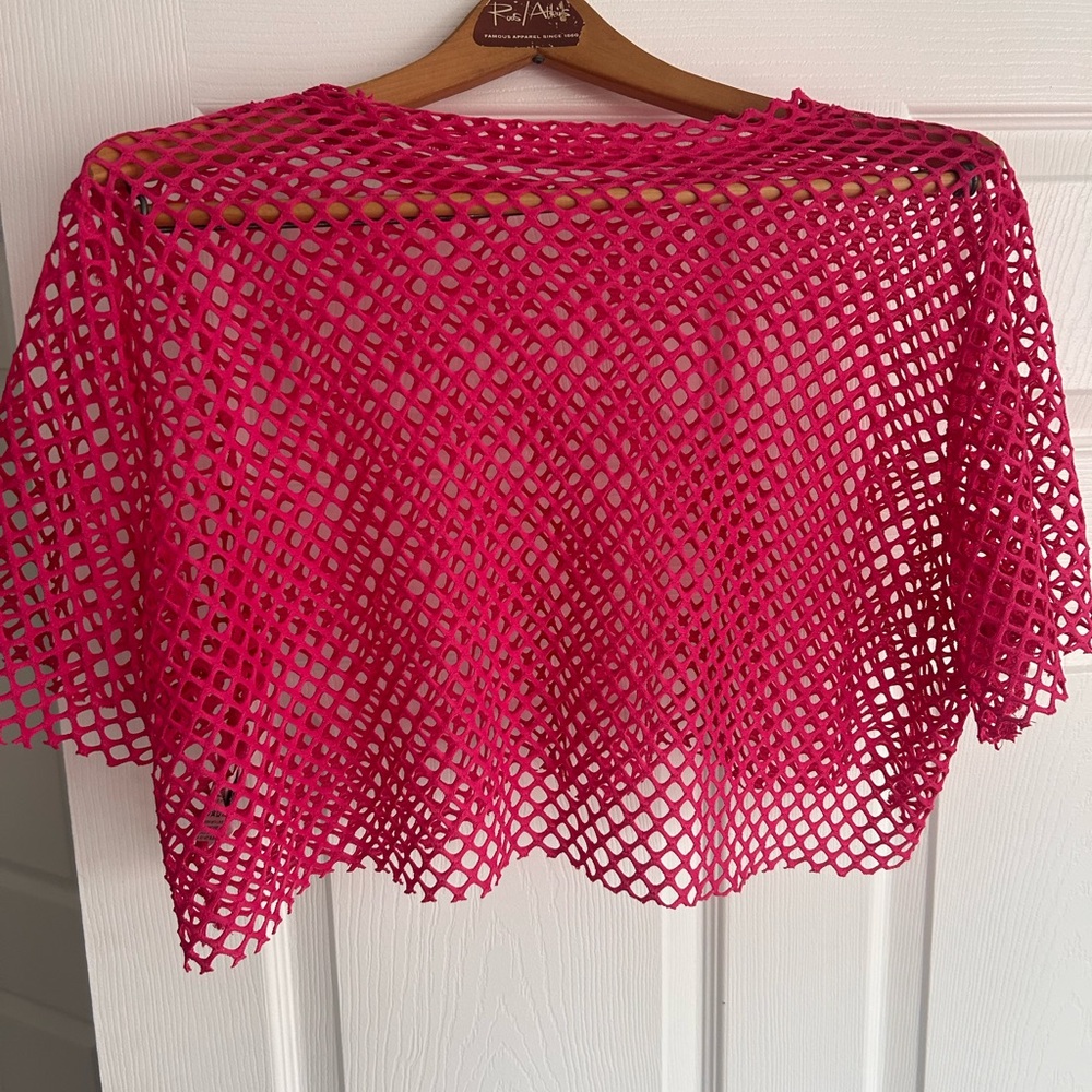 Fishnet cropped top